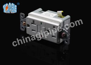 Indikator za otvaranje GFCI izlaza sa tamper-otpornikom sa LED diodom, zidnom pločom od najlona i vijcima uključenim bijelim 15A